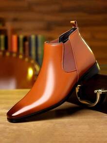 Men's Leather Chelsea Boots, High-End Versatile High-Top Leather Boots, Elegant Essential For Men, Suitable For Teen Summer Casual, Outdoor Athletic, Vacation Travel, Graduation Gifts, Birthday Dress Accessories