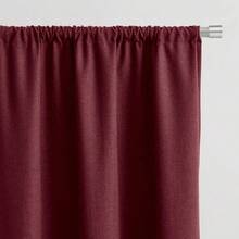 4-Piece Twill Blackout Curtain Set, Rod Pocket, Luscious Merlot, 27.5 X 95 Inches - lusciousmerlot - View 6