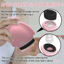 1pcs Sunscreen Applicator - Portable -Refillable Roll On Sponge Sunscreen, Suncream & Lotion Applicator , Adults & Families - Perfect Size For Travel