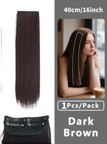 1 件女士隐形无缝假发，厚实蓬松的假发片，基本款接发片，用于增强侧面和头顶的头发