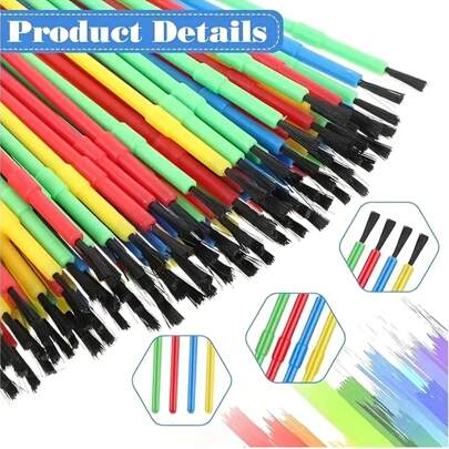 20/50 pezzi Pennelli mini per pittura graffiti fai-da-te, pennelli da calligrafia con manico in plastica rifilati, per acquerello, gouache, pittura a olio, per forniture scolastiche, per il ritorno a scuola