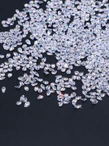 1 pieza de piedra suelta de moissanita sintética en forma de pera blanca de 1.5x3-3x5mm, adecuada para montajes de joyería, uñas, anillos DIY, cadenas, aretes y accesorios