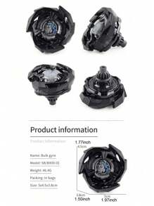 BX Evolution 黑色 BX00-01，金属战斗陀螺玩具，带拉绳发射器 - 黑色 - 查看 3
