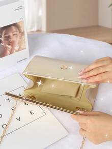 Túi xách nữ thanh lịch, túi cầm tay dự tiệc lấp lánh với trang trí kim loại, thích hợp cho tiệc chiêu đãi, liên hoan, dạ hội, đám cưới, quà sinh nhật, quà Valentine, buổi tối, túi cầm tay cho đám cưới, túi dự tiệc, hoàn hảo cho tiệc cưới, dạ hội, tiệc tối/liên hoan, phối cùng váy dạ hội và váy đính sequin. - Vàng - Xem 7