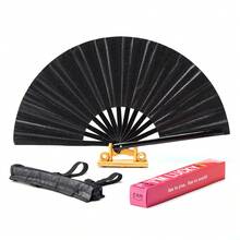 Ffscafscn Folding Fan Clack Hand 13inch Bamboo Holster For Women Dancing Party Wedding Night Club Concert Festival Large 3 Colors
