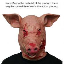 1 Peça Máscara de Cabeça de Porco de Látex de Terror, Ajusta-se aos Traços Faciais, Máscara de Fantasia para Festa de Halloween, Interpretação de Papéis, Mascarada, Apresentação no Palco, Pegadinha, Acessório de Festa, Adequado para Homens e Mulheres