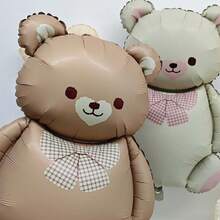 Globos mates lindos, osos de peluche, globos de aire caliente con forma de avión y coche, pasteles con forma de dinosaurio, formas de caramelo, adecuados para fiestas de cumpleaños, San Valentín, bodas y compromisos, duchas, aniversarios, Acción de Gracias y carnaval, artículos de decoración de globos para fiestas de cumpleaños de Navidad y carnaval - multicolor - Ver 11