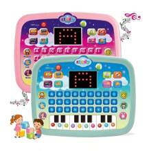 儿童平板电脑幼儿学习板，带教字母数字单词音乐数学早期发展互动电子玩具，适合 3 岁以上男孩和女孩，蒙特梭利婴儿玩具