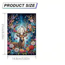 1 Conjunto Kit de Pintura de Diamante DIY - Caderno de Couro Falso Preto, Material Artesanal para Casa, Escritório e Escola, Presente Perfeito para Volta às Aulas ou Acessório de Mesa Criativo, Presente Ideal para Artesãos | Artesanato Feito à Mão Exclusivo