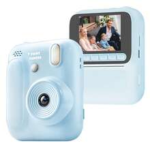 儿童即时打印相机，8 倍放大 - 1080P 高清自拍视频和内置闪光灯，便携式迷你照片打印机，带 4 色打印纸卷，是节日、圣诞节、万圣节、生日派对和特殊场合的有趣创意礼物