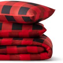 All Season Down Microfiber Comforter, Oversized King, White/Navy, Luxury Soft Cozy - Red - View 5