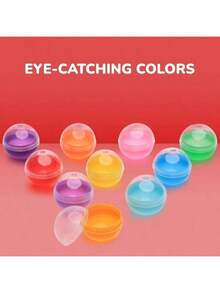 ​​1.26-Inch Translucent Round Empty Capsules (50 Pcs) - Perfect For Gumball Machines, Party Favors, Easter Baskets, Pinatas, And DIY Crafts​ - Quantity Of Products - 50 - View 5