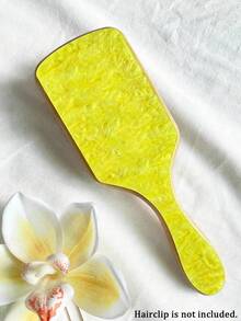 1pc Personalized Fashionable Acrylic Glitter Marble Name Customized Hair Comb, Unique Bridal Party Bridesmaid Gift, Custom Bridesmaid Hair Accessory, Gift For Her/Mom - Multicolor - View 18