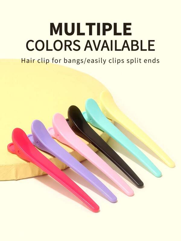 6pcs Professional Hair Clips For Styling Sectioning, Anti-Slip No-Trace Duck Billed Hair Clips With Silicone Band, Salon And Home Hair Cutting Clips For Hairdresser, Women, Duck Bill Hair Clips For Styling – Multicolor Sectioning Clips For Thick Hair – Non-Slip Plastic Hair Clips For Women, Salon, And Home Use, Claw Clips, Hair Claws, Hair Slide, Hair Barrettes