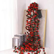1 PIEZA/3 PIEZAS/70 PIEZAS Flores artificiales Rosas Plantas Plantas falsas Decoración de vid para el hogar Decoración de mesa de comedor Decoración de florero, Materiales de decoración para dormitorio, Decoración de sitio de boda, Materiales de arreglo floral de jardín al aire libre, Decoración de otoño, Decoración de Año Nuevo