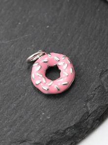 1 Piece Of Pure Silver Pink Donut Pendant - Sweet Silver - JA Inspired Pendant