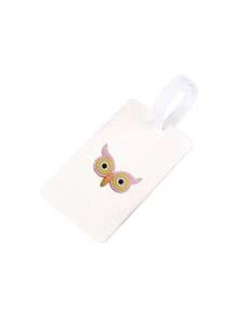 1 pezzo Etichetta bagaglio con motivo gufo cartoni animati, etichetta bagaglio in PVC, etichetta bagaglio per crociera, etichetta bagaglio personalizzata, etichetta bagaglio carina, etichetta bagaglio, etichetta identificativa bagaglio, scheda indirizzo carta d'imbarco, etichetta portatile, etichetta appendibile per borsa, etichetta appendibile portatile per bagaglio, etichetta bagaglio scrivibile, etichetta indirizzo, etichetta portatile carta d'imbarco, articoli essenziali per il bagaglio