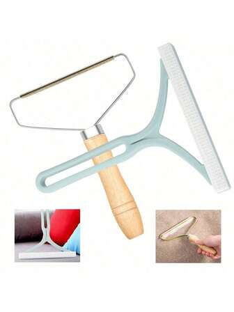 2件装手动便携式织物剃毛器 - 可重复使用除毛刷，金属地毯剃毛器，用于衣物、沙发和宠物毛发去除，除毛器，宠物毛发去除地毯耙，地毯耙，毛刷，地毯剃毛器，汽车脚垫，沙发，宠物床，家具和地毯