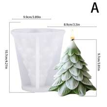 1 Stück 3D Weihnachtsbaum Kerze Silikon Form DIY Weihnachten Kerzenherstellung Handgemachte Seifenpaste Harz Werkzeug Feiertags Geschenk