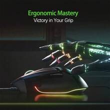 Basilisk V3 Gaming Wired Mouse Intelligent Adaptive Scroll Wheel + High-Precision Optical Sensor Zero-Latency Gaming Experience Professional Player Response Speed - Black - View 4