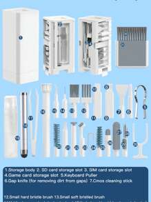 Kit di pulizia multifunzionale per telefoni cellulari 32 in 1, set di pulizia per tastiera, fotocamera, laptop, auricolare, penna per pulizia, spazzola e altri strumenti di pulizia
