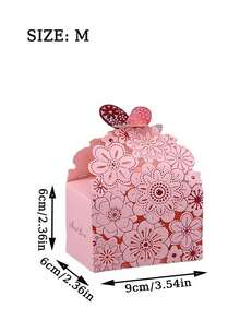 10 件粉色蓝色烫金镂空蝴蝶糖果纸盒派对烘焙包装盒，婚礼/派对纪念品礼品包装盒蝴蝶花镂空风格迷你礼品盒家庭节日派对礼品包装用品，家庭朋友节日派对礼品用品 - 彩色 - 查看 2