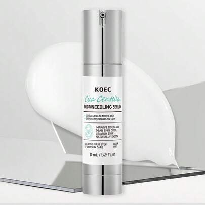 KOEC 100毫升雪花草微针精华液，毛孔护理及去角质，蕴含外泌体及雪花草提取物，打造透亮肌肤，改善肤质，液体肌肤强化剂