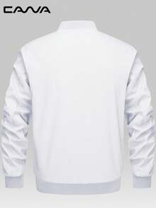 Cavva Men's Bomber Jacket Waterproof Windproof Lightweight Multi-Pockets Casual Warm Zip Up Casual Fall Winter Coats With Zipper Pockets Hiking Camping Working,Fleece - White - View 4