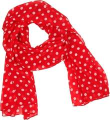 ™   Fashionable Soft Chiffon Scarfhalloween - Polka Dots / Red - View 1