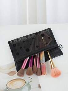 3 件/套大容量时尚简约透明镂空网眼化妆包，适合旅行、户外、家居使用、化妆包、化妆包、化妆包、化妆包、化妆品收纳包、旅行、化妆袋、包、化妆包、化妆袋、旅行必需品、小袋包、化妆包、包、旅行必需品、化妆配件、小化妆包 - 黑色 - 查看 10