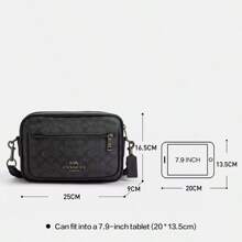 Coach Elias 25 Messenger Bag For Men Leather Shoulder Bag With Front Zipper Pocket Crossbody Bag Purse For Men Medium Size Sling Bag With Detachable And Adjustable Strap - Dark Gray 1 - View 7