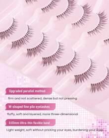 Natural Eyelashes Short Wispy False Lashes C Curl HP-70