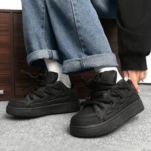 Vintage Couple Bread Shoes Versatile Unisex Skate Shoes Casual - 黑色 - 查看 3