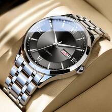 Mens Automatic Watch Mechanical Luxury Dress Watch Moon Phase Day Date Watch Gift,Men's Fashion  Watch - Kiểu 3 - Xem 5