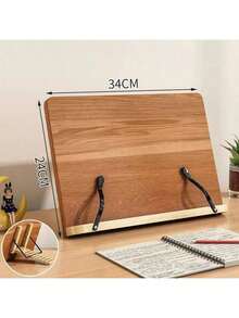 1pc Wooden Reading Stand, Computer Stand, Desk Bookshelf, Student Study Supplies, Book Holder, Book Stand, Tablet Stand, Home Use
