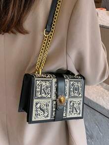 迷你复古方包，时尚斜挎单肩包