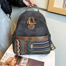 Women Shoulder Bags - 帆布灰黑色 - 查看 2