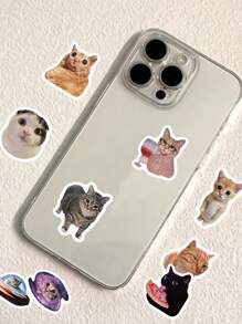 SCXXBSW 500张猫咪卡通涂鸦贴纸装饰水杯笔记本行李箱防水卷贴