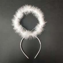 1 buc Elegant Angel Halo Headband Pene Hair Hoop pentru femei Prințesă Costume Cosplay Accesorii de păr Halloween