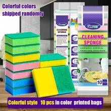 12 件厨房擦洗垫、海绵擦洗器、清洁刷套装，适用于肥皂、餐具、平底锅、毛巾、架子、水槽、洗碗机 - 彩色 - 查看 15