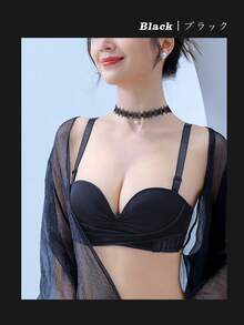 Tube Top Summer Wear Strapless Underwear Nipple Covers Non-Slip Off-Shoulder Bra Top Women's Innerwear - 黑色 - 查看 2