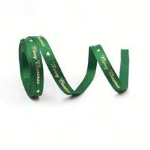 1条1厘米宽/5码长经典圣诞缎带，柔软工艺缎带，可用于DIY、礼品包装、花束、发饰——完美适用于圣诞节、感恩节、生日、新年和情人节装饰。家居装饰、圣诞装饰、房间装饰、冬季圣诞装饰、圣诞礼物、圣诞装饰