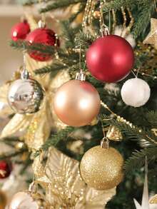 24 pezzi Palline di Natale 3cm/1,2 pollici, Decorazioni Natalizie, Palline di Natale, Babbo Natale, Pigne, Stella per Punta Albero di Natale e altre decorazioni da appendere all'albero di Natale, Decorazioni Natalizie per la casa, Regali di Natale, Decorazioni Natalizie