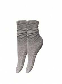 3 Pairs Women's Multicolor Crew Yoga Socks, Suitable For Pilates, Yoga, Ballet, Athletics, Hospital Non-Slip Socks, Ideal Valentine's Day Gift, Soft & Comfortable Grip Socks For All Seasons