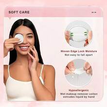 1PC Round Cotton Double-Sided Double-Effect Disposable Skin-Friendly Wet Make-Up Remover Cotton Pads, Available In 80 Pieces, 100 Pieces And 150 Pieces