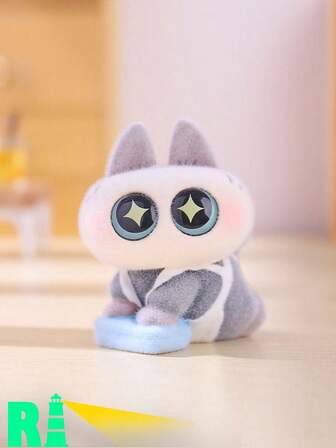 1 pieza Figura de modelo de gato siamés de estilo anime, de material PVC, regalo exquisito para fans del anime, perfecto para decorar el escritorio de la oficina