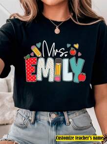 1pc Custom Teacher Shirt, Teacher Name Shirt, Teacher Gifts Personalized, Teacher Appreciation Gifts, Back To School Shirt, Gift For Teacher