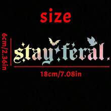 1pc  Stay Feral Vinyl Car Decals Wild Stickers Any Flat Surface - Color - View 6