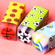 2 piezas de borradores deportivos, borradores de baloncesto, fútbol, voleibol, borradores divertidos, recuerdos de fiesta de cumpleaños con tema deportivo, regalos, recompensas en el aula, suministros de aprendizaje en el hogar - Multicolor - Ver 9