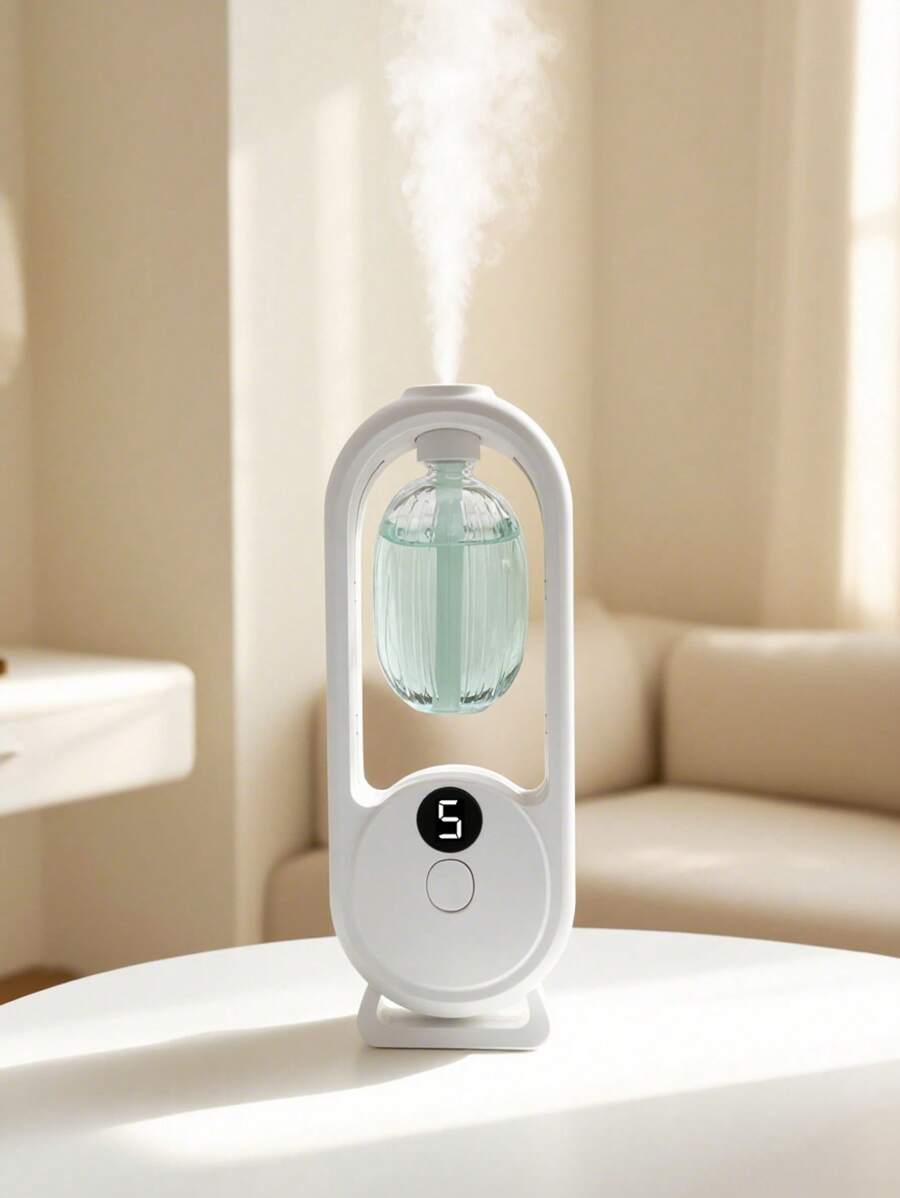 Ambientador eléctrico pequeño para baño de 40ml con carga USB, desodorizante eléctrico para interiores, difusor de aromaterapia para el hogar con luz nocturna de color y 5 modos de rociado intermitente, adecuado para uso diario en el hogar/oficina/hotel/coche y otras escenas interiores